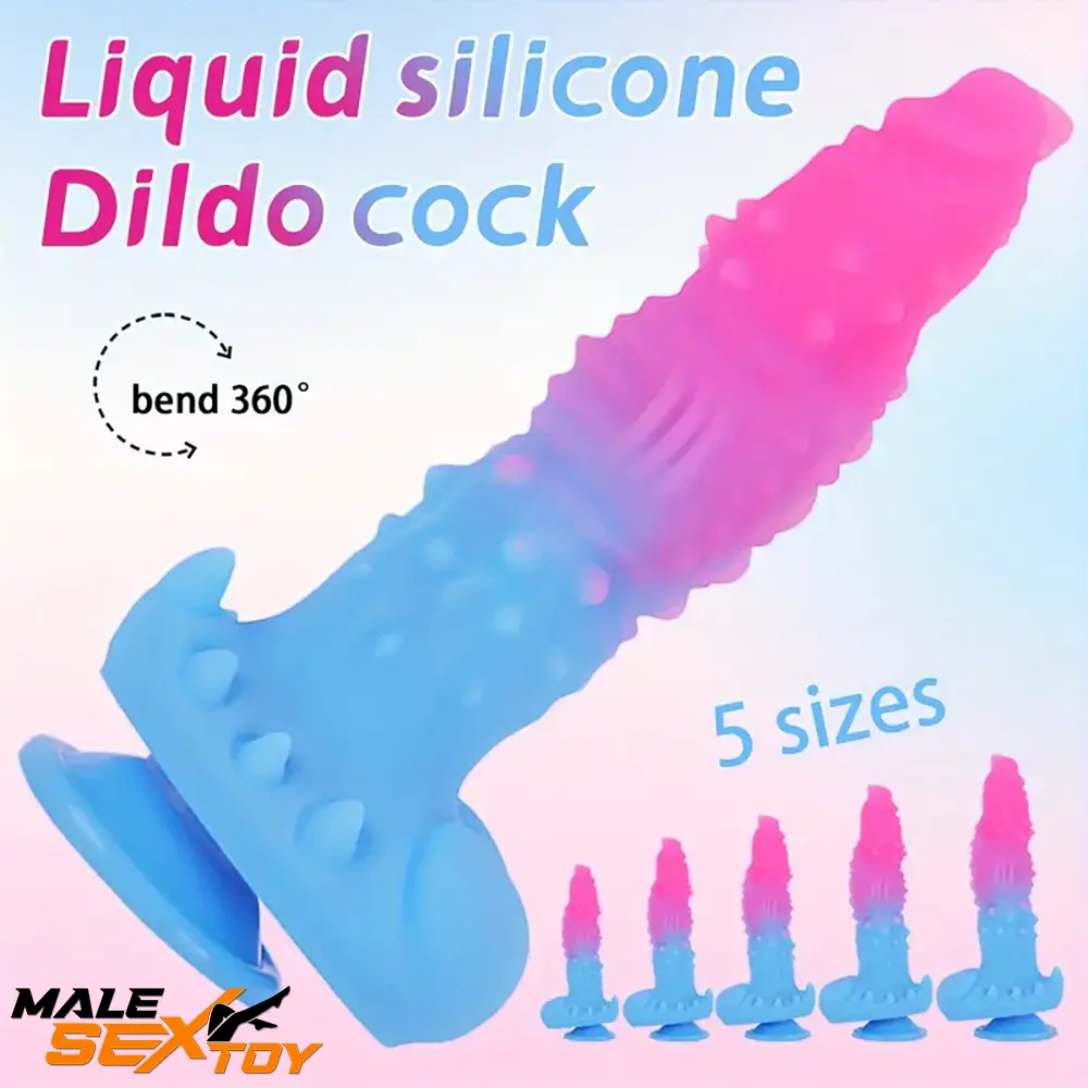 6.3in 7.08in 7.87in 9.05in 10.23in Silicone Fantasy Soft Dildo Female Toy Male Sex Toy
