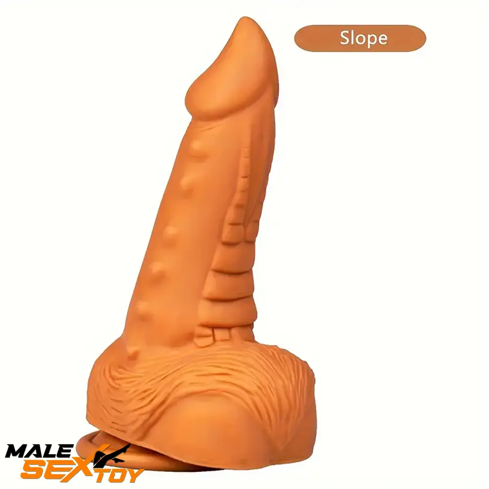 7.67in Sharp Head Spiked Silicone Soft Dildo For G-Spot Female Love Male Sex Toy