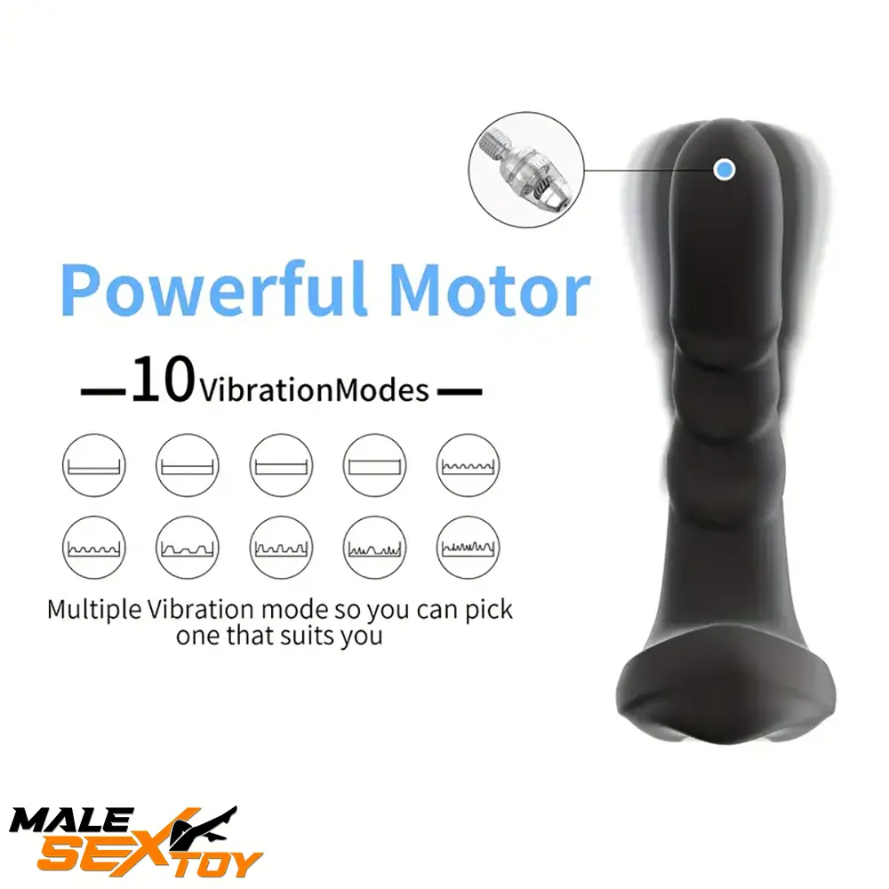 5.5in Unisex Silicone Soft Vibrating Remote Dildo For Anal Simulation Male Sex Toy