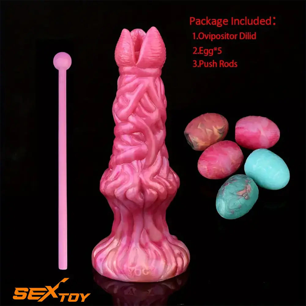 7.99in Silicone Soft Big Knot Alien Ovipositor Dildo For Sex Lay Eggs Male Sex Toy