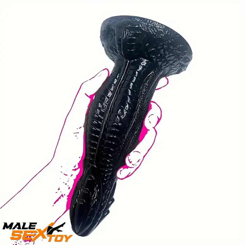 8.15in Silicone Dragon Large Soft Black Dildo For Women Masturbation Male Sex Toy