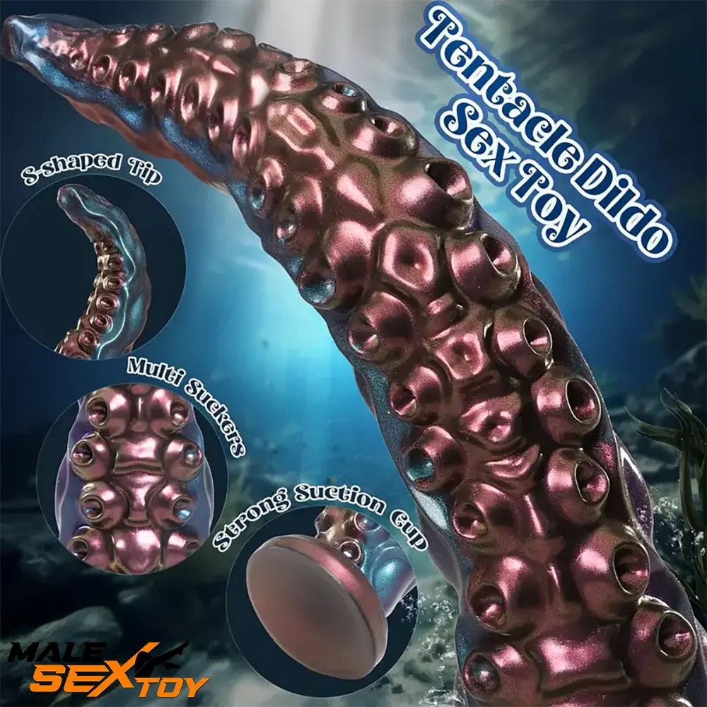 12.8in Tentacle Big Silicone Soft Dildo For G-Spot Anal Stimulation Male Sex Toy