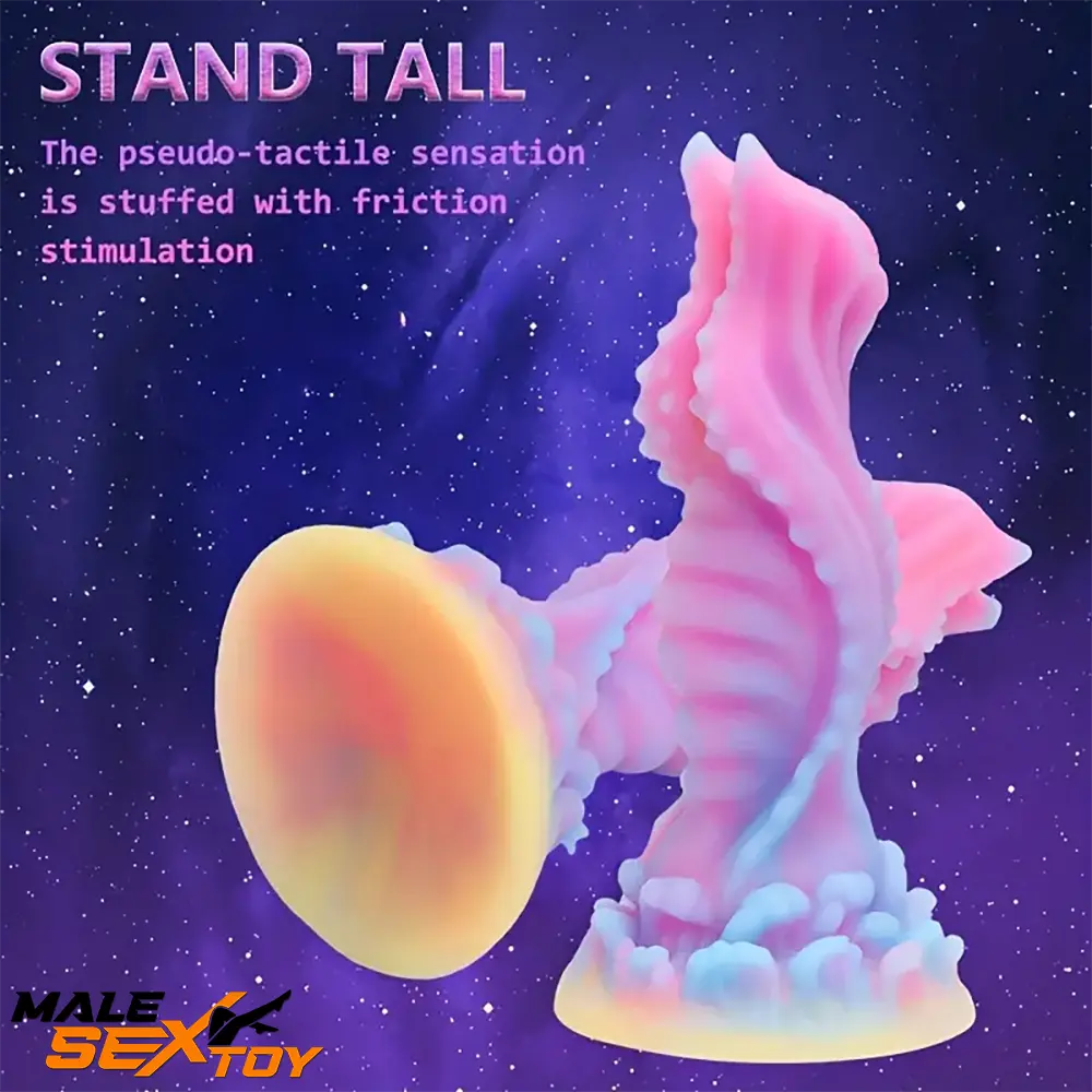 7.59in Lifelike Silicone Soft Luminous Monster Female Dildo For Expansion Male Sex Toy
