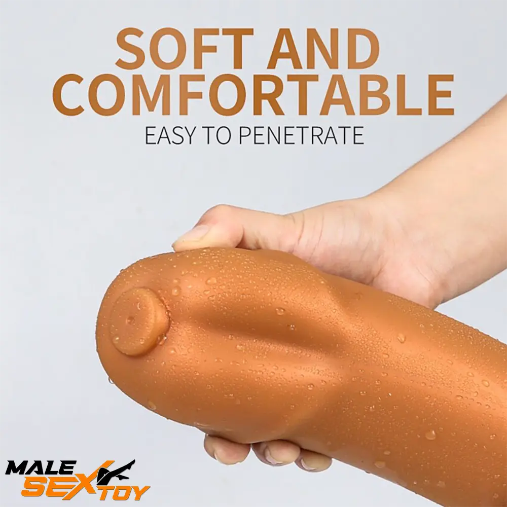 5.12in 6.29in 7.87in 9.06in Silicone Soft Odd Female Suction Cup Dildo Male Sex Toy