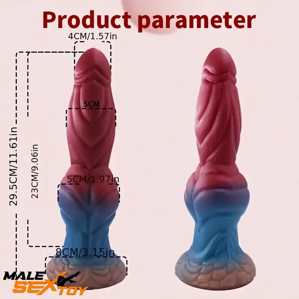 11.61in Fantasy Monster Cock Silicone Soft Dildo For Women G Spot Male Sex Toy