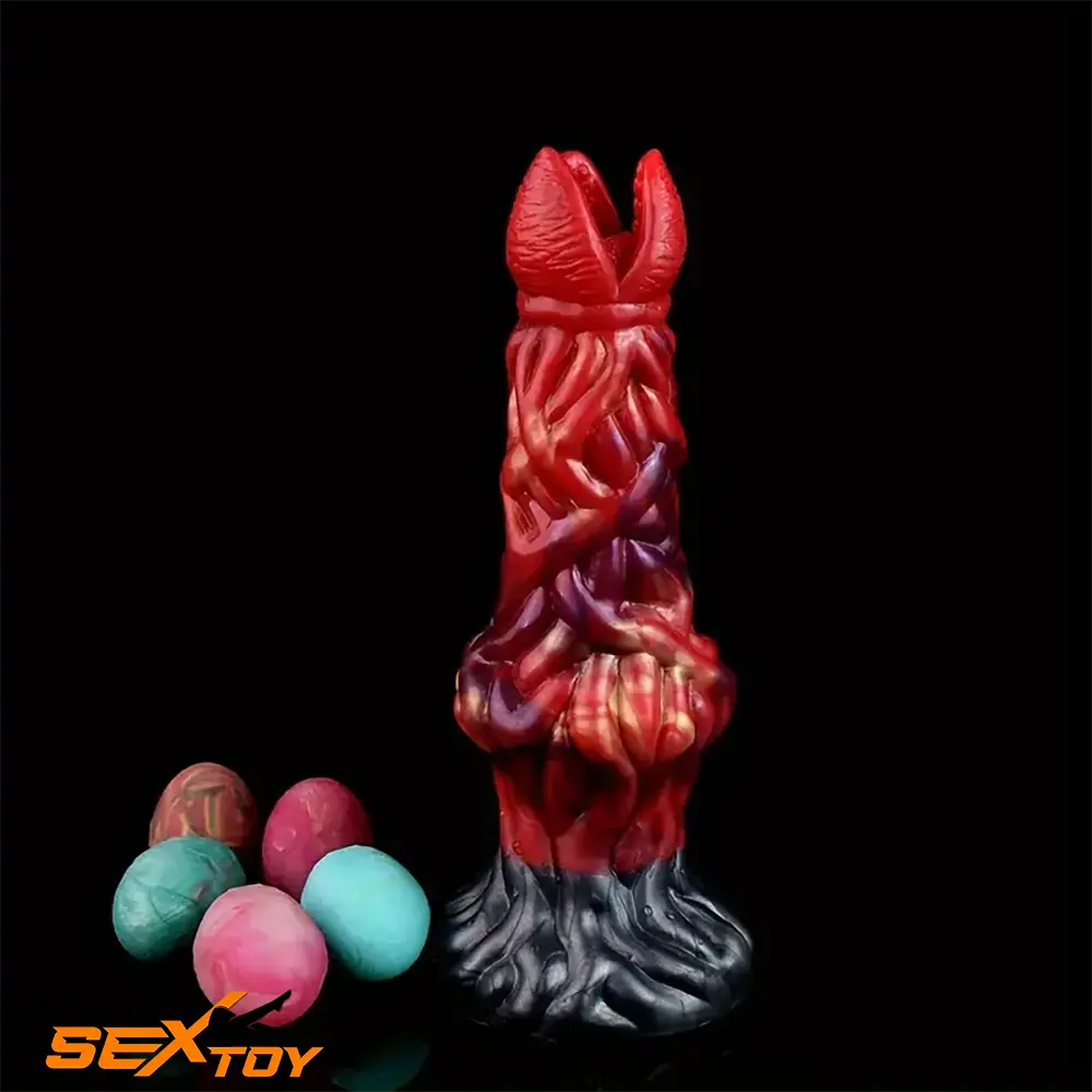 7.99in Silicone Soft Big Knot Alien Ovipositor Dildo For Sex Lay Eggs Male Sex Toy