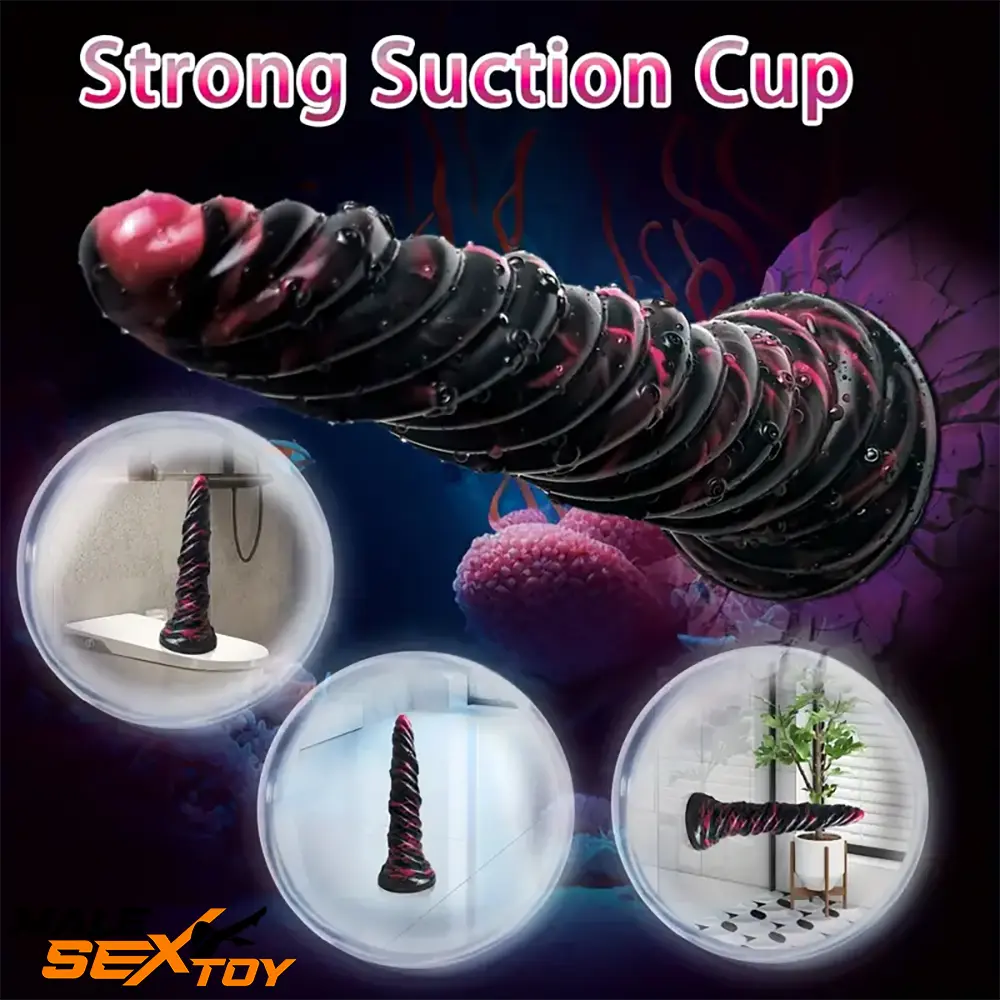 9.8in Fantasy Spiral Cock Dildo Butt Plug For Women G Spot Love Toy Male Sex Toy