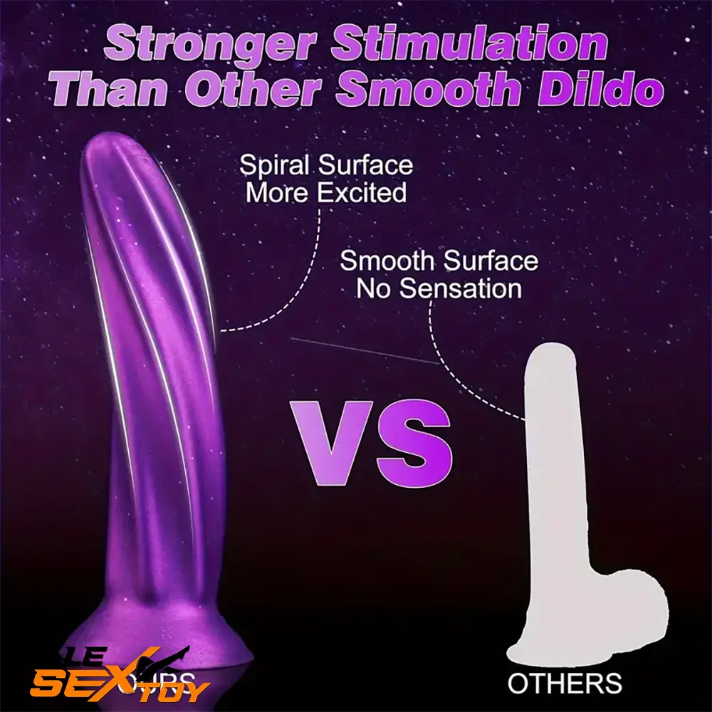 6.69in Spiral Fantasy Silicone Soft Dildo For Women G Spot Love Toy Male Sex Toy