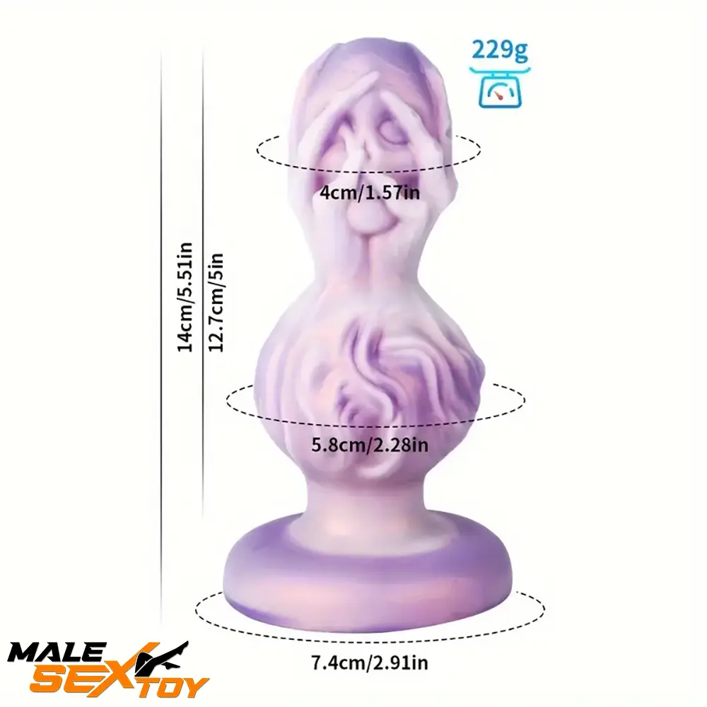 5.51in 6.41in 7.28in Fantasy Monster Cock Dildo Butt Plug For Women Male Sex Toy
