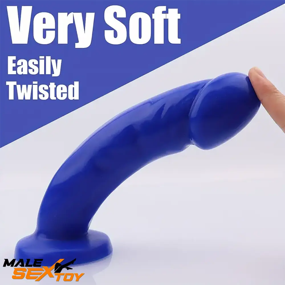7.6in Body Safe Silicone Soft Suction Cup Dildo For Women Men Male Sex Toy