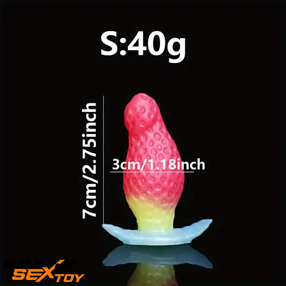 2.75in 3.54in 4.33in Strawberry Small Unisex Silicone Soft Penis Dildo Male Sex Toy