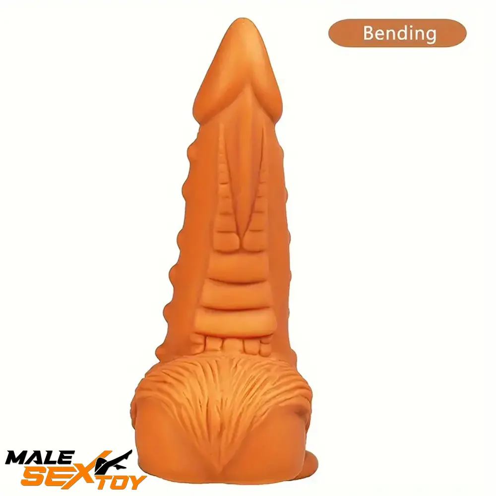 7.67in Sharp Head Spiked Silicone Soft Dildo For G-Spot Female Love Male Sex Toy