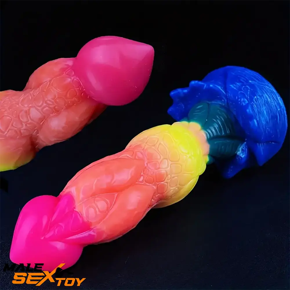 8.07in Silicone Fantasy Monster Big Soft Dildo For G-Spot Masturbation Male Sex Toy