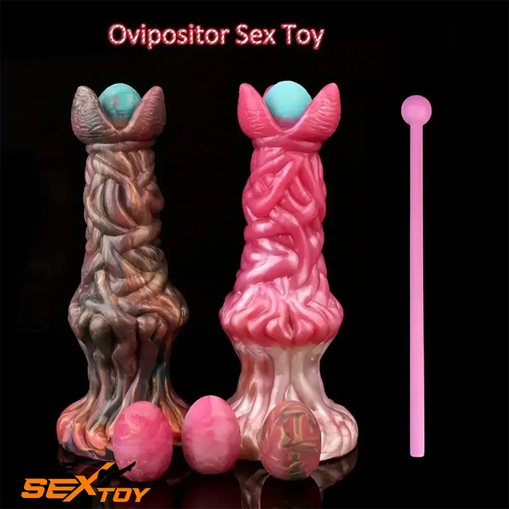 7.99in Silicone Soft Big Knot Alien Ovipositor Dildo For Sex Lay Eggs Male Sex Toy