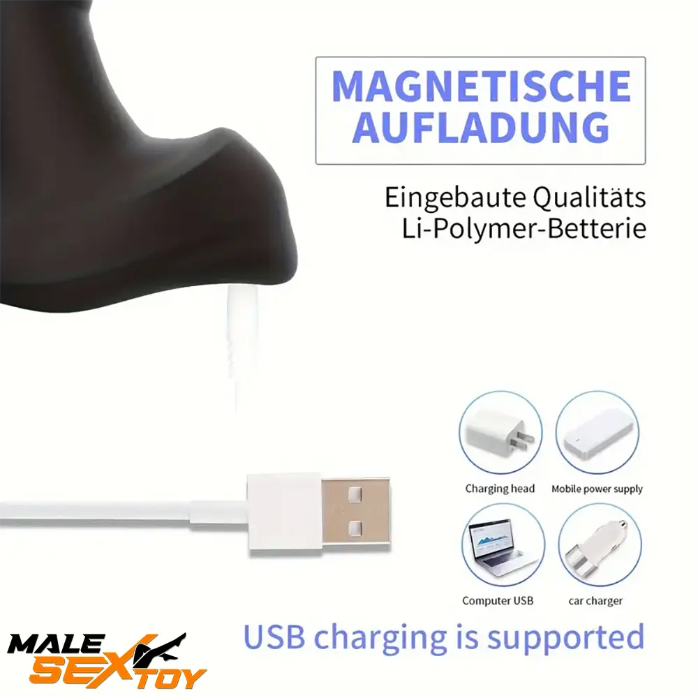 5.5in Unisex Silicone Soft Vibrating Remote Dildo For Anal Simulation Male Sex Toy