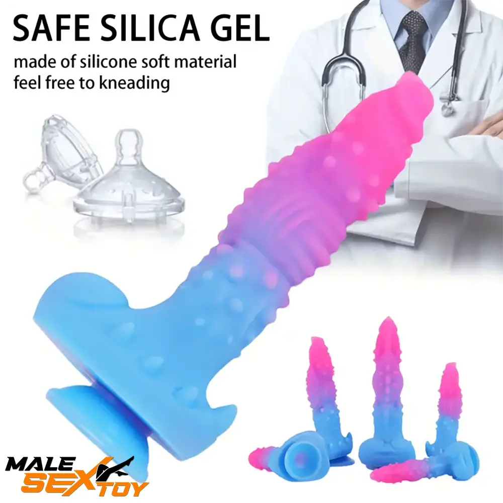 6.3in 7.08in 7.87in 9.05in 10.23in Silicone Fantasy Soft Dildo Female Toy Male Sex Toy