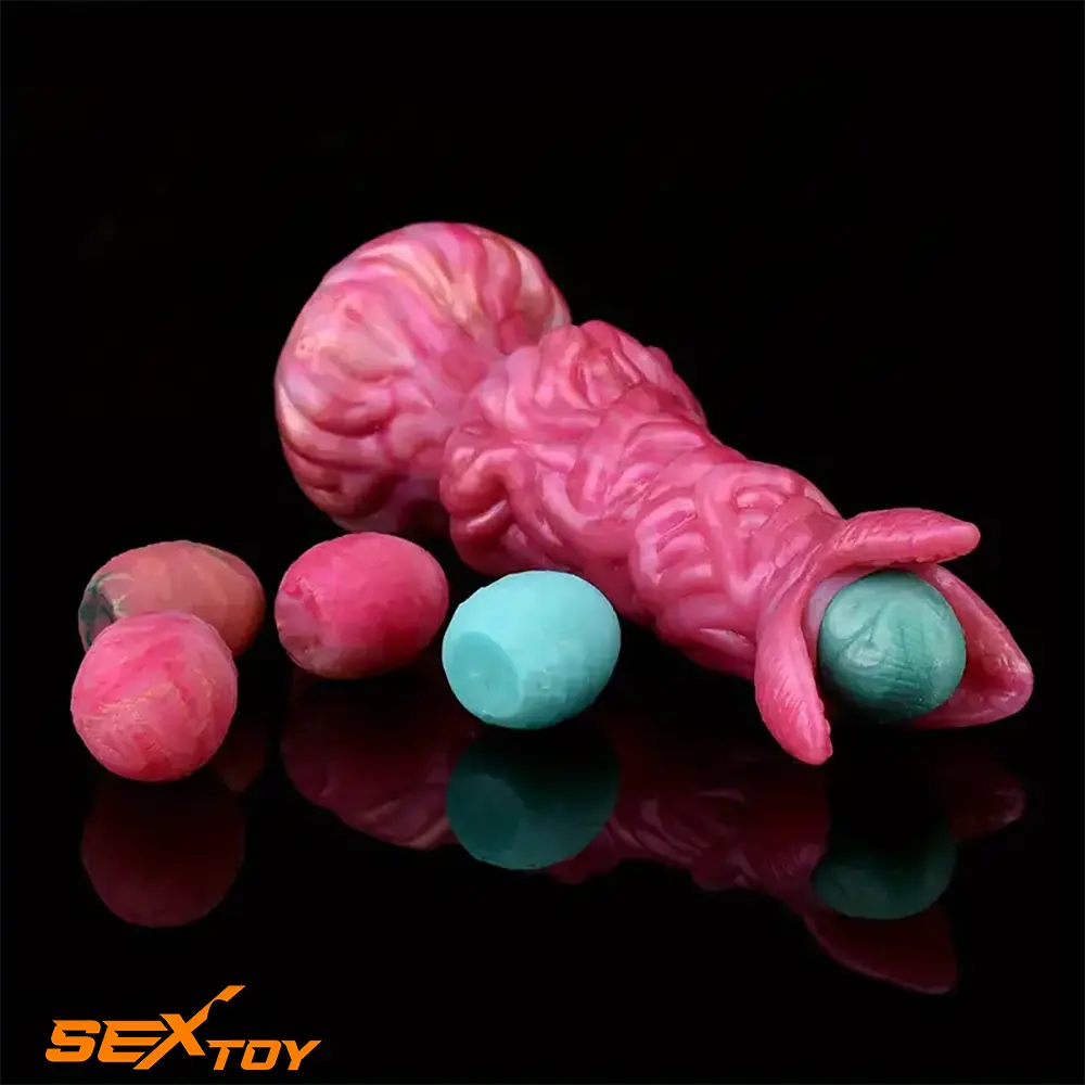 7.99in Silicone Soft Big Knot Alien Ovipositor Dildo For Sex Lay Eggs Male Sex Toy
