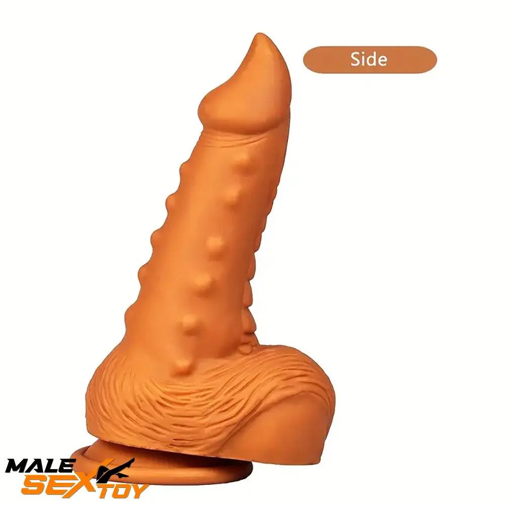 7.67in Sharp Head Spiked Silicone Soft Dildo For G-Spot Female Love Male Sex Toy
