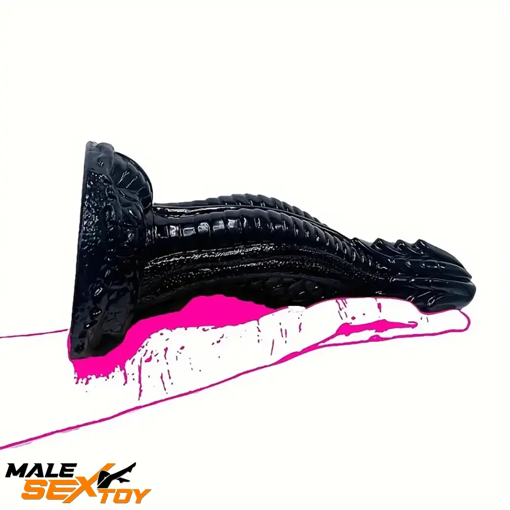 8.15in Silicone Dragon Large Soft Black Dildo For Women Masturbation Male Sex Toy