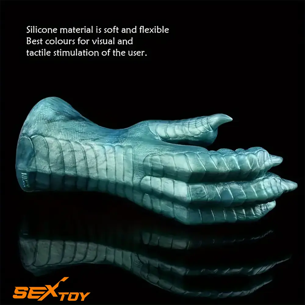 8.66in Fantasy Monster Hands Silicone Soft Dildo For Women G Spot Male Sex Toy