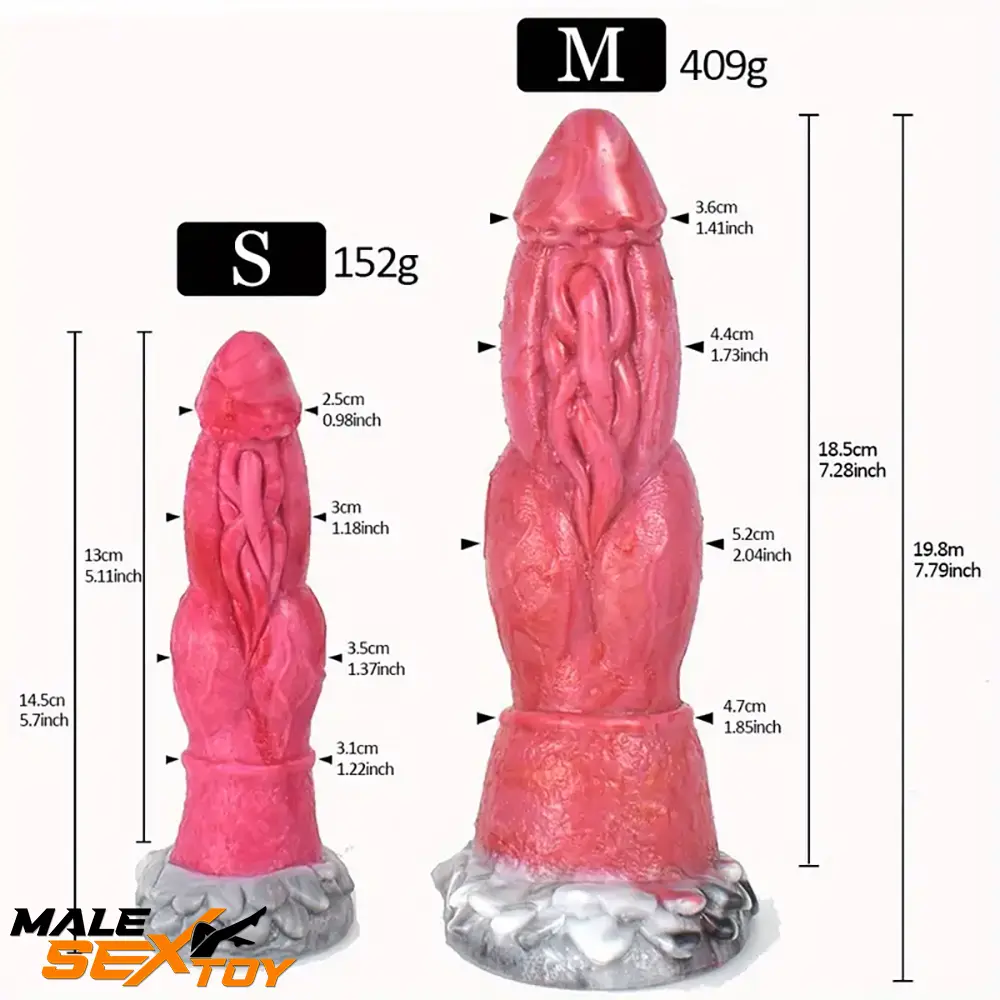 5.7in 7.79in Fantasy Monster Silicone Soft Cock Dildo For Prostate Male Sex Toy