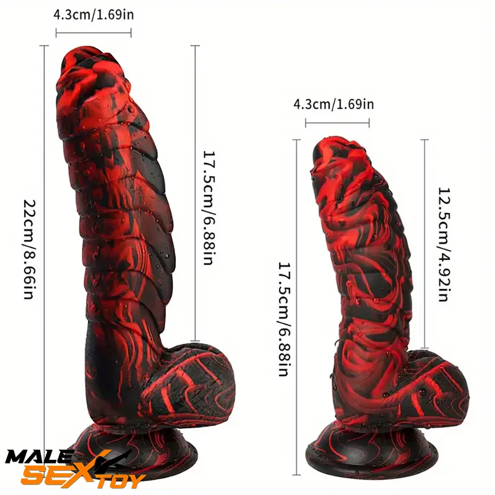 6.88in 8.66in Body Safe Silicone Soft Dinosaur Dildo For Women Female Male Sex Toy