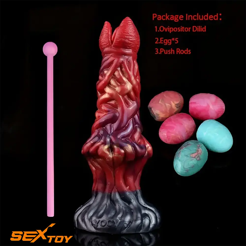 7.99in Silicone Soft Big Knot Alien Ovipositor Dildo For Sex Lay Eggs Male Sex Toy