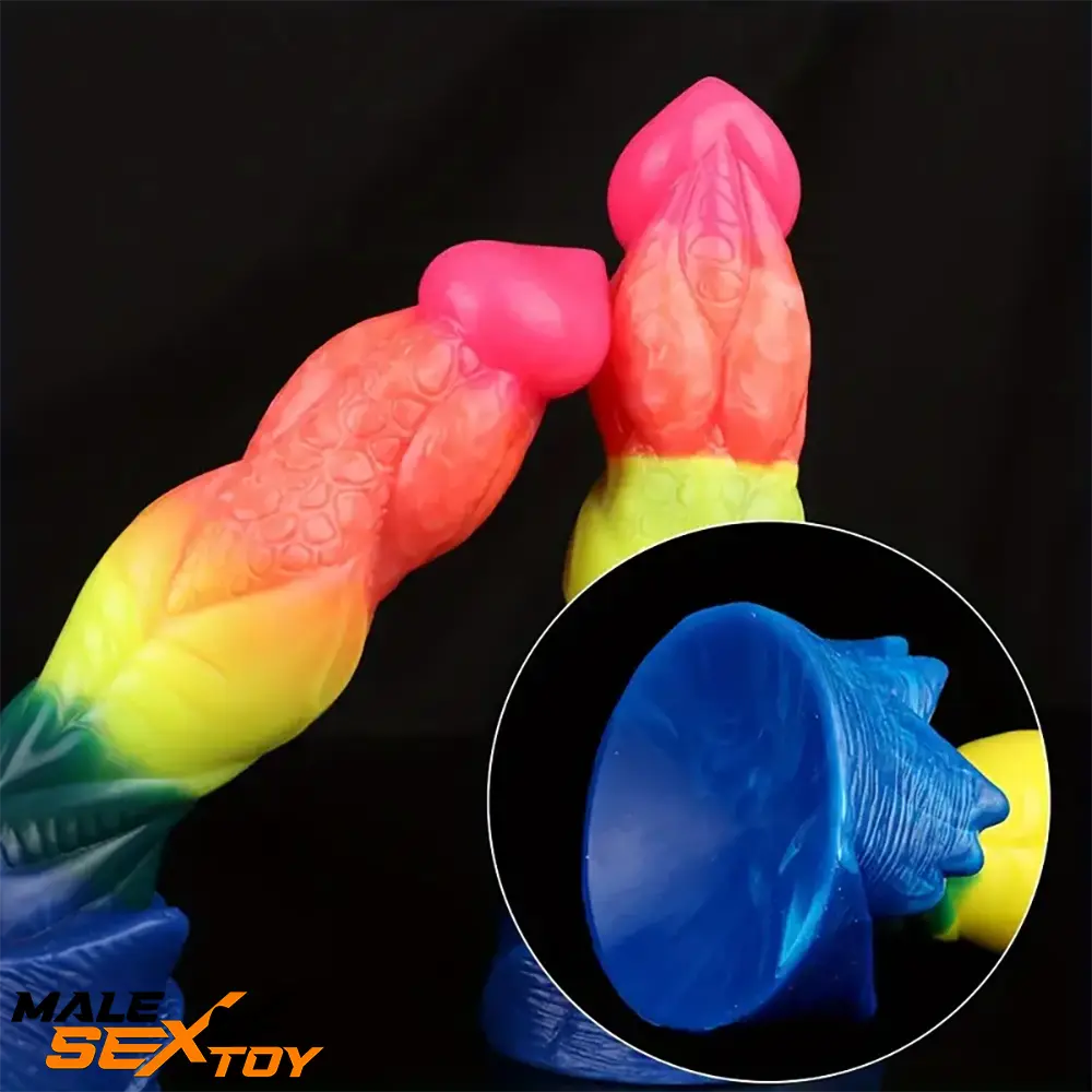 8.07in Silicone Fantasy Monster Big Soft Dildo For G-Spot Masturbation Male Sex Toy