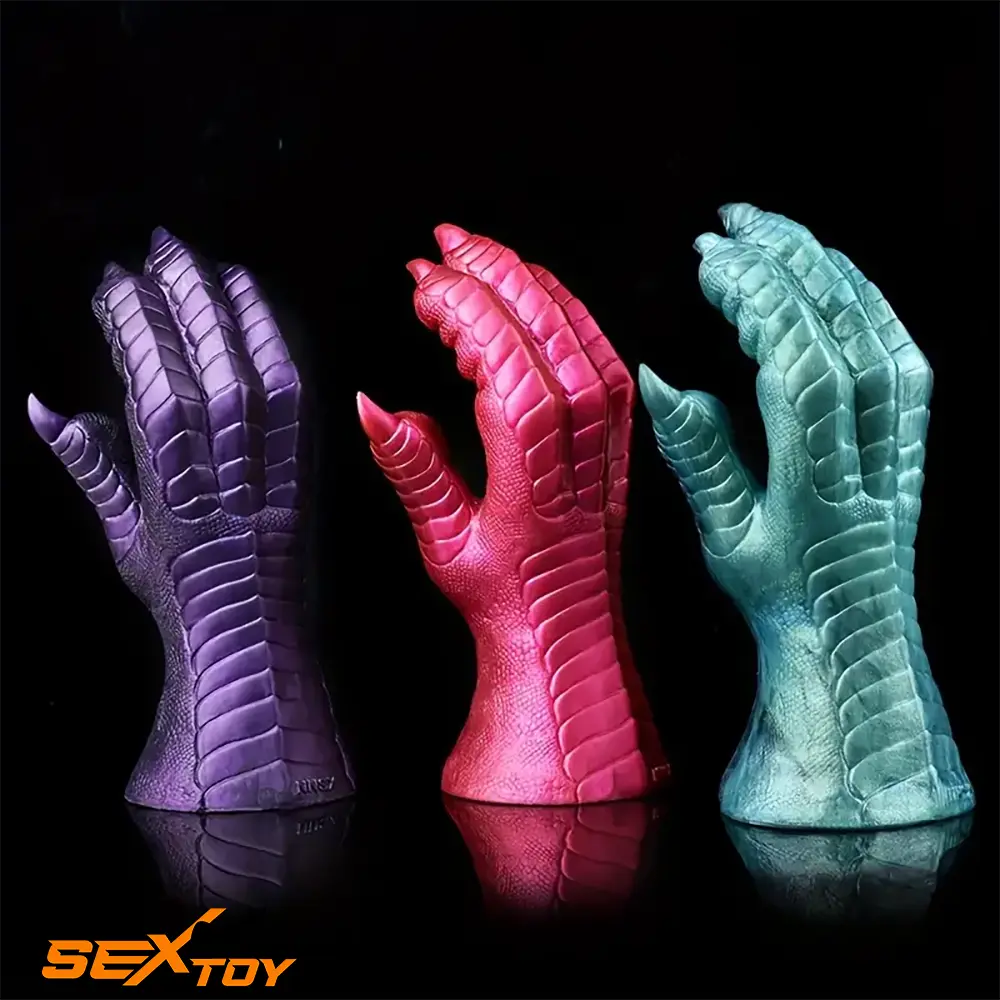 8.66in Fantasy Monster Hands Silicone Soft Dildo For Women G Spot Male Sex Toy