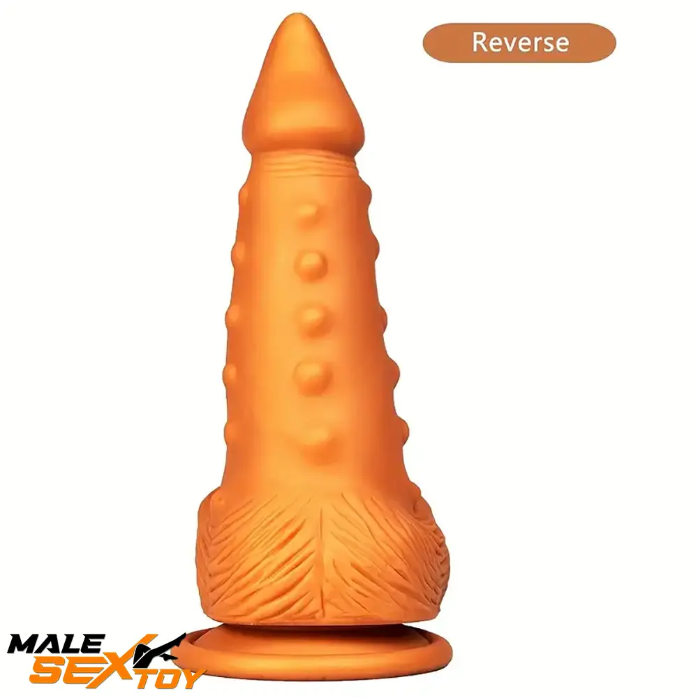 7.67in Sharp Head Spiked Silicone Soft Dildo For G-Spot Female Love Male Sex Toy
