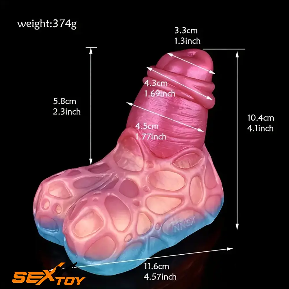 4.1in Unisex Small Monster Silicone Soft Dildo For Prostate Massage Male Sex Toy