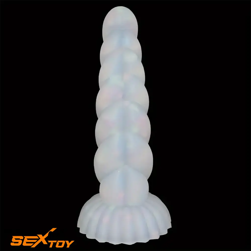 5.43in 8.86in Big Lifelike Jelly Glowing Dildo With Sucker Sex Toy Male Sex Toy