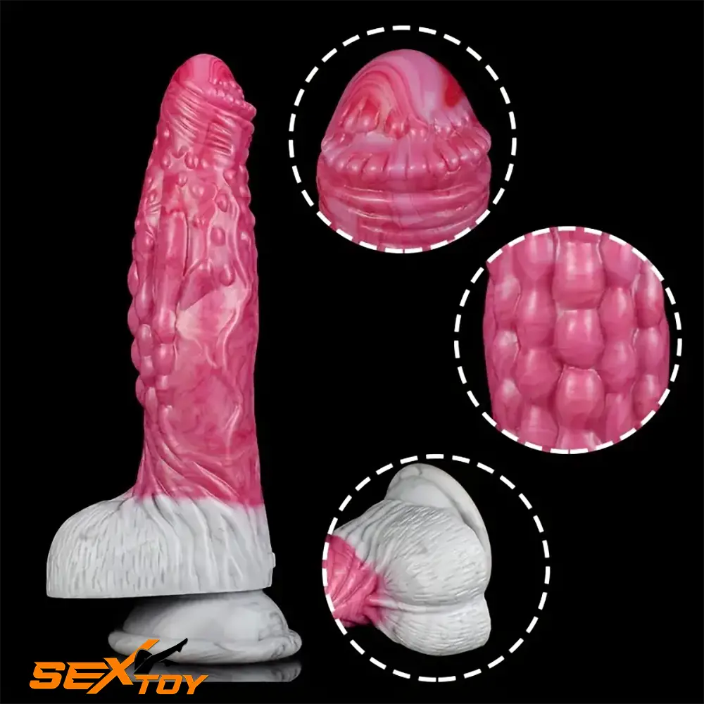 7.67in Silicone Fantasy Soft Dildo For G-Spot Anal Stimulation Female Toy Male Sex Toy
