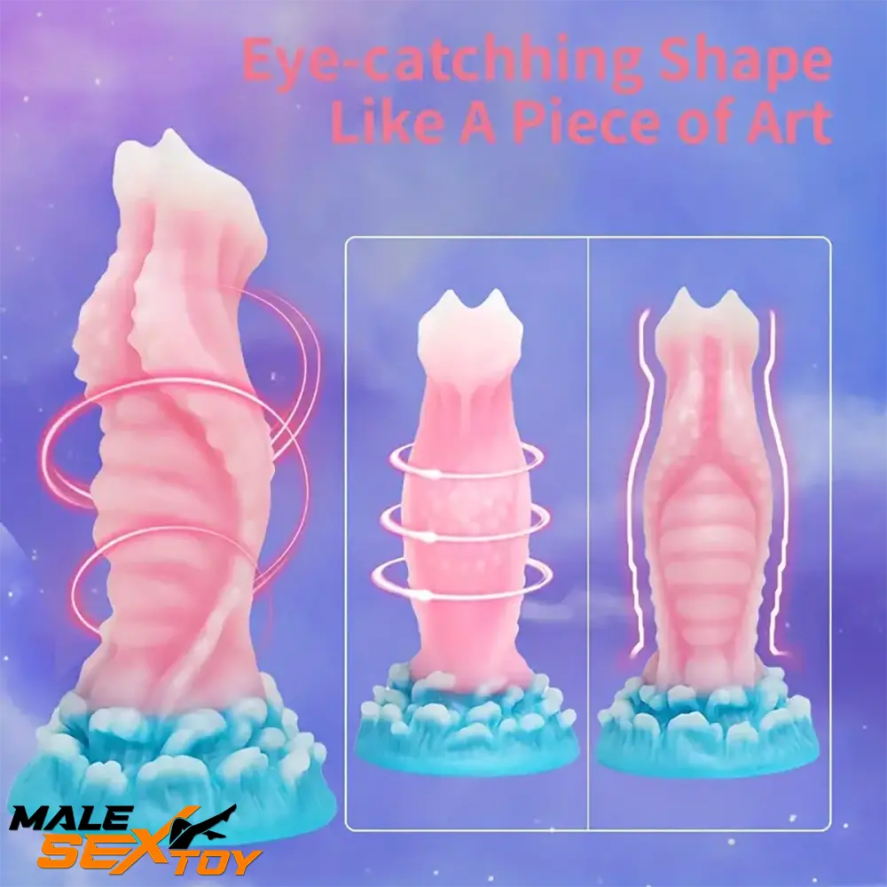 7.59in Lifelike Silicone Soft Luminous Monster Female Dildo For Expansion Male Sex Toy
