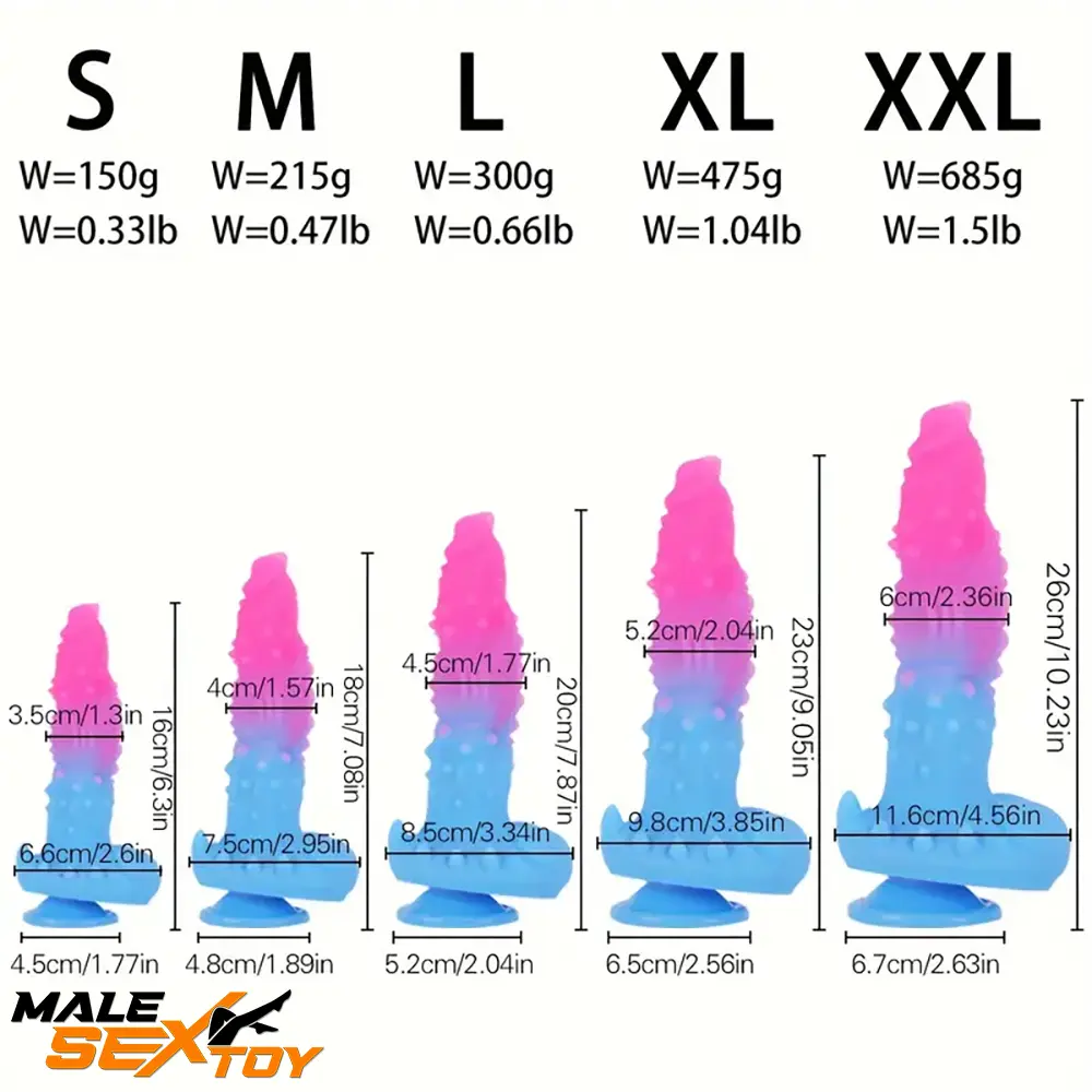 6.3in 7.08in 7.87in 9.05in 10.23in Silicone Fantasy Soft Dildo Female Toy Male Sex Toy