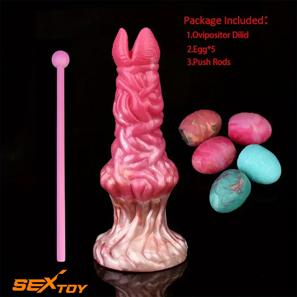 7.99in Silicone Soft Big Knot Alien Ovipositor Dildo For Sex Lay Eggs Male Sex Toy