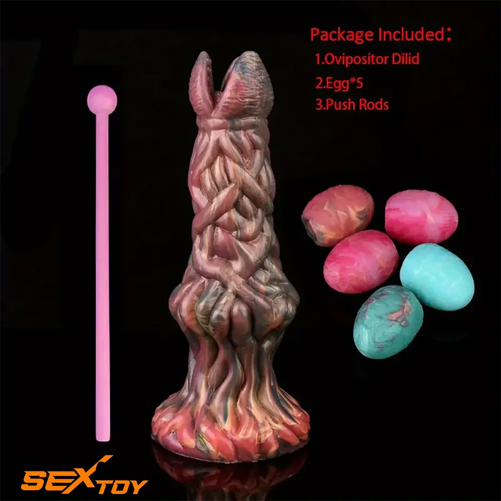 7.99in Silicone Soft Big Knot Alien Ovipositor Dildo For Sex Lay Eggs Male Sex Toy