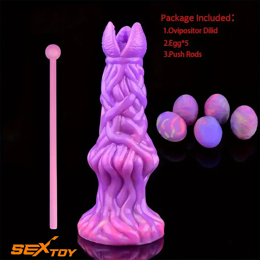 7.99in Silicone Soft Big Knot Alien Ovipositor Dildo For Sex Lay Eggs Male Sex Toy