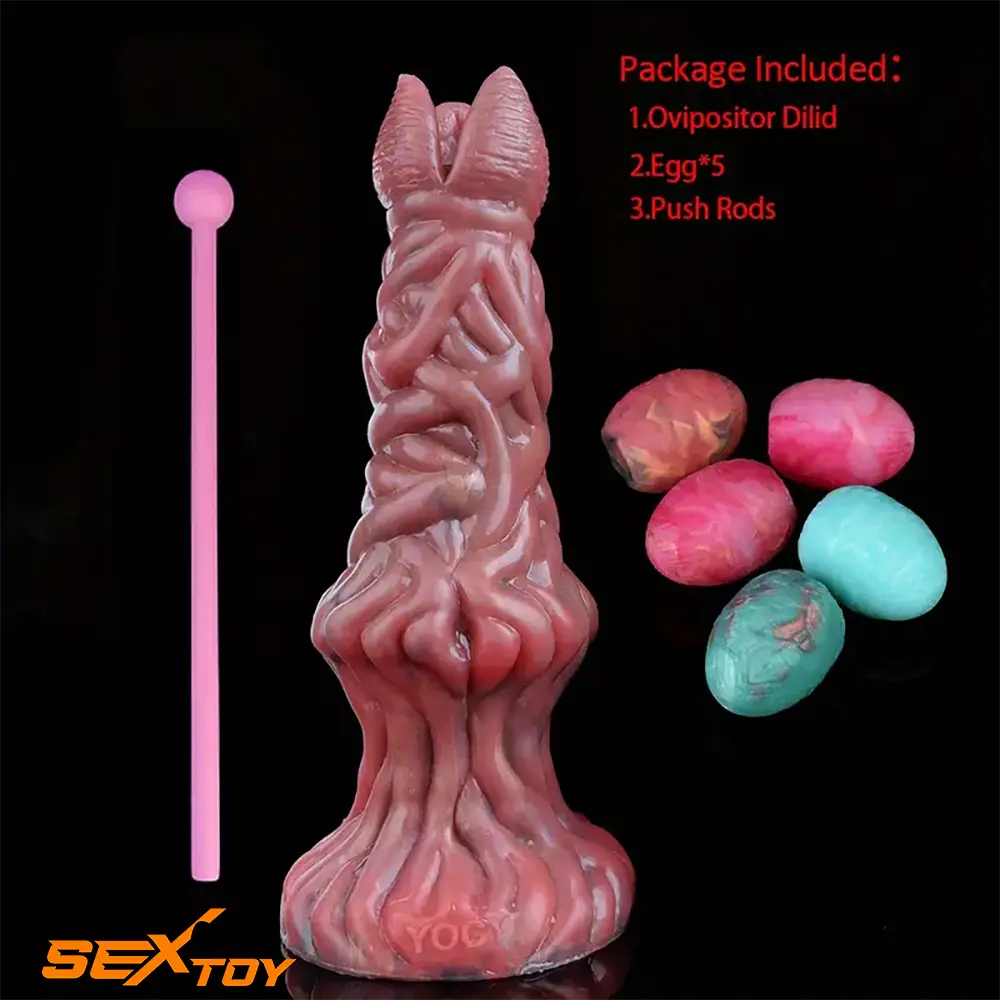 7.99in Silicone Soft Big Knot Alien Ovipositor Dildo For Sex Lay Eggs Male Sex Toy