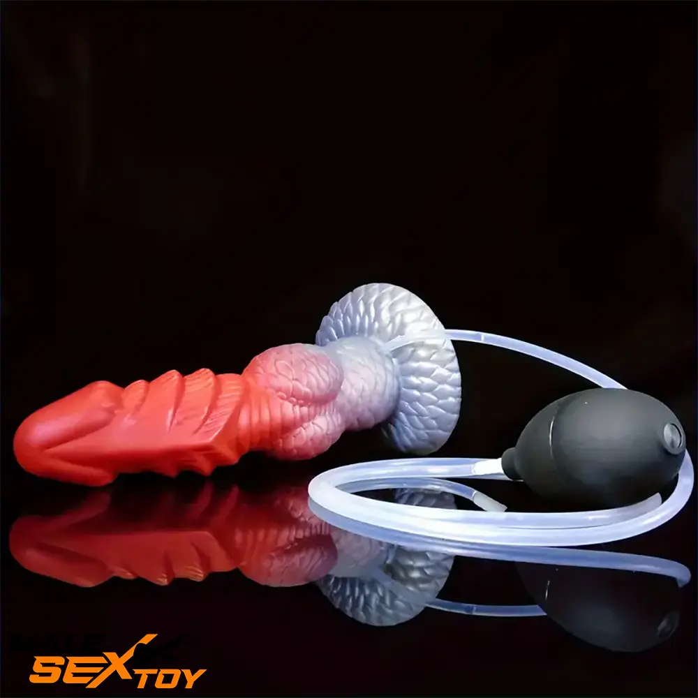 8.27in Fantasy Monster Squirting Dragon Masturbation Soft Dildo Male Sex Toy