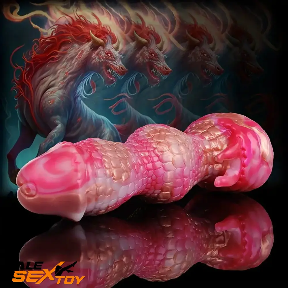 7.08in Fantasy Monster Dragon Silicone Soft Dildo For Couples Female Male Sex Toy