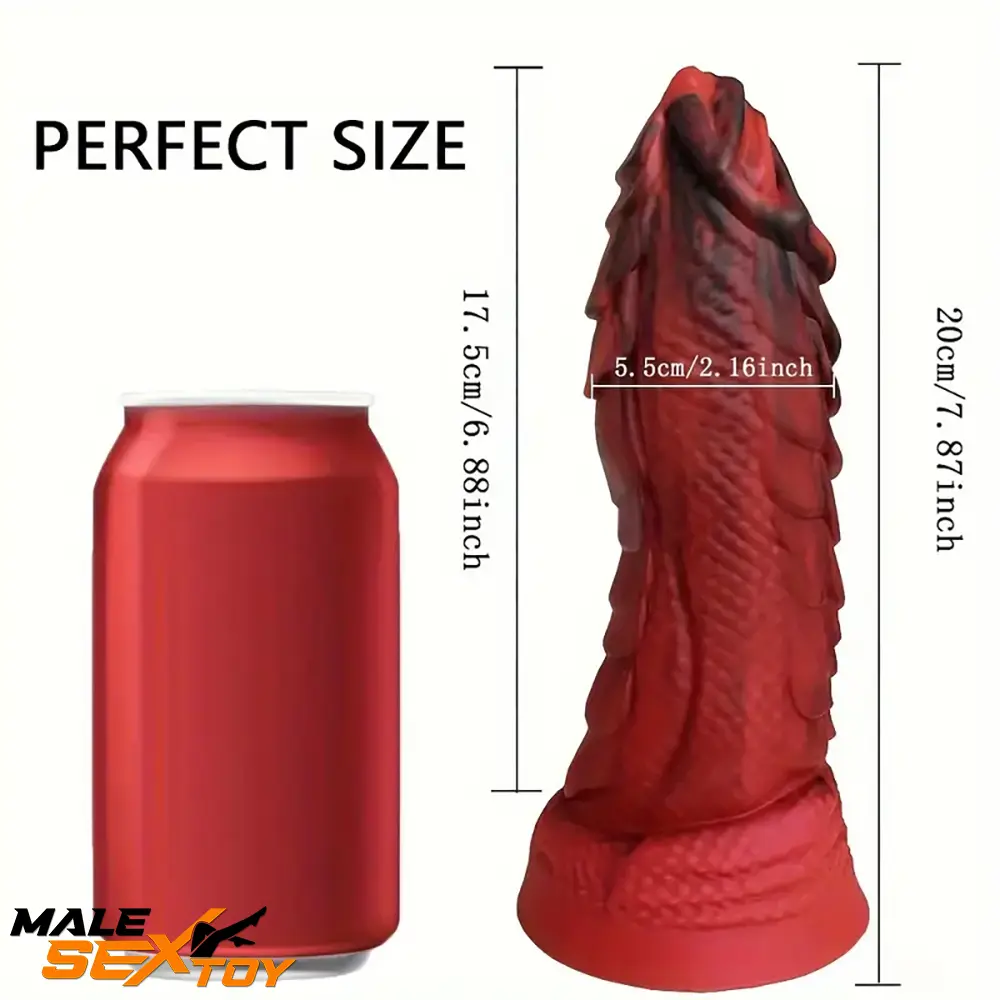 7.87in Silicone Flexible Snake Fantasy Dildo For Couples Sex Use Male Sex Toy