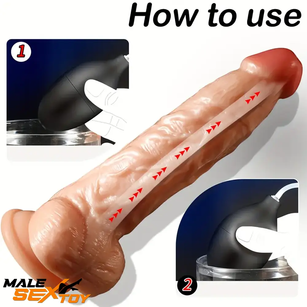 9in Big Lifelike Real Ejaculating Dildo For Couples Lesbian Sex Toy Male Sex Toy