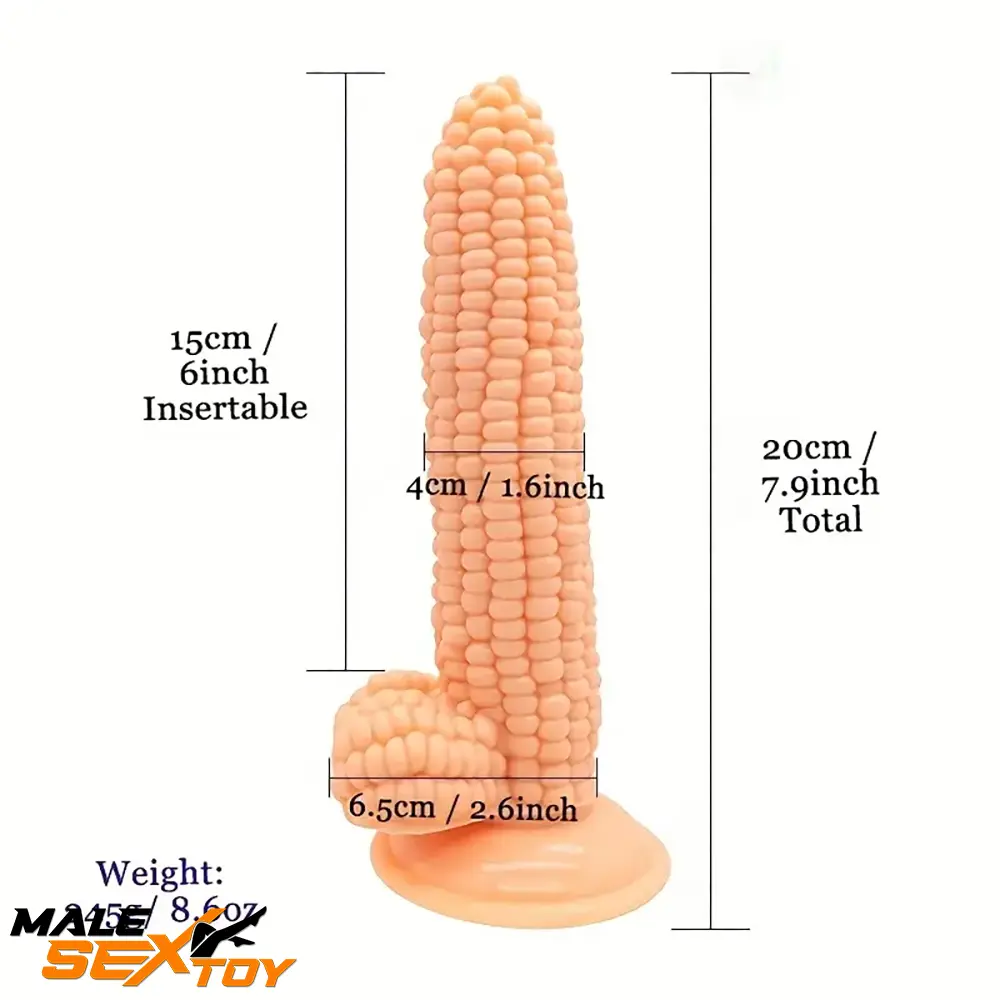 7.9in Real Vegetable Corn Dildo For Women Vaginal Sex Clit Pleasure Male Sex Toy