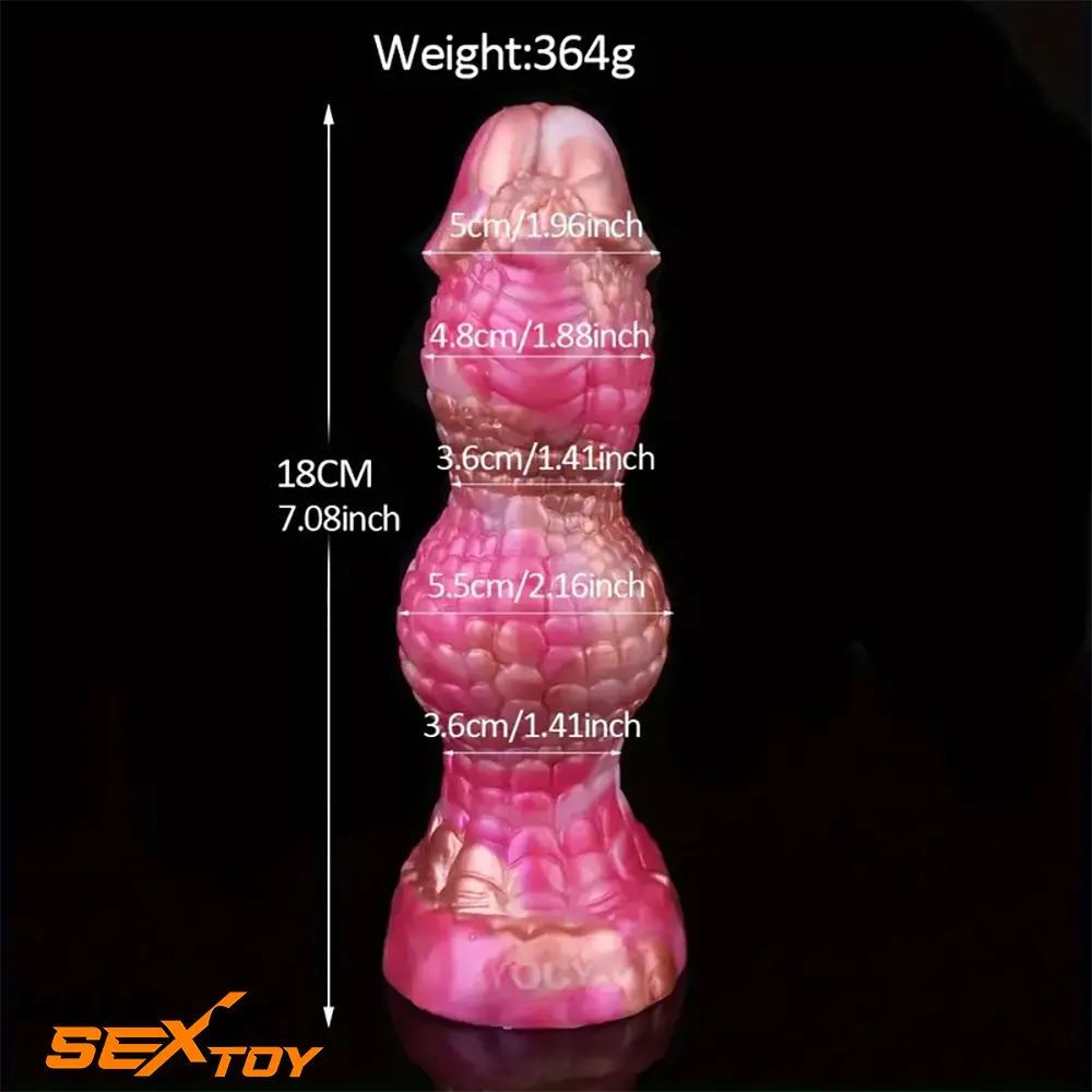 7.08in Fantasy Monster Dragon Silicone Soft Dildo For Couples Female Male Sex Toy