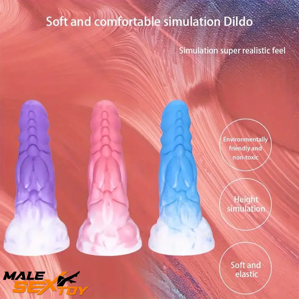 7.87in Fantasy Monster Silicone Soft Dildo External Anal Clit Opener Male Sex Toy