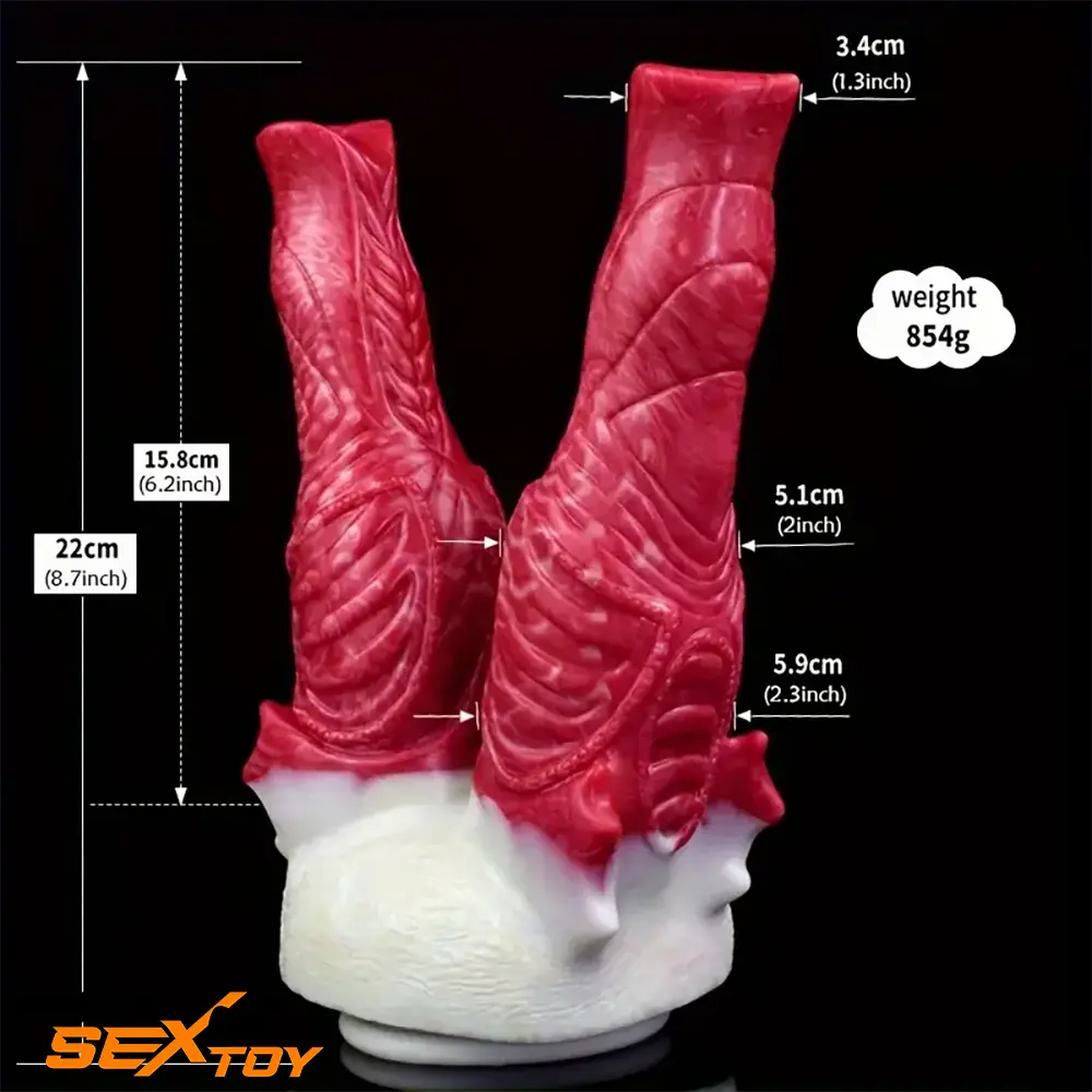8.7in Silicone Flexible Monster Double Sided Fantasy Dildo For Female Male Sex Toy