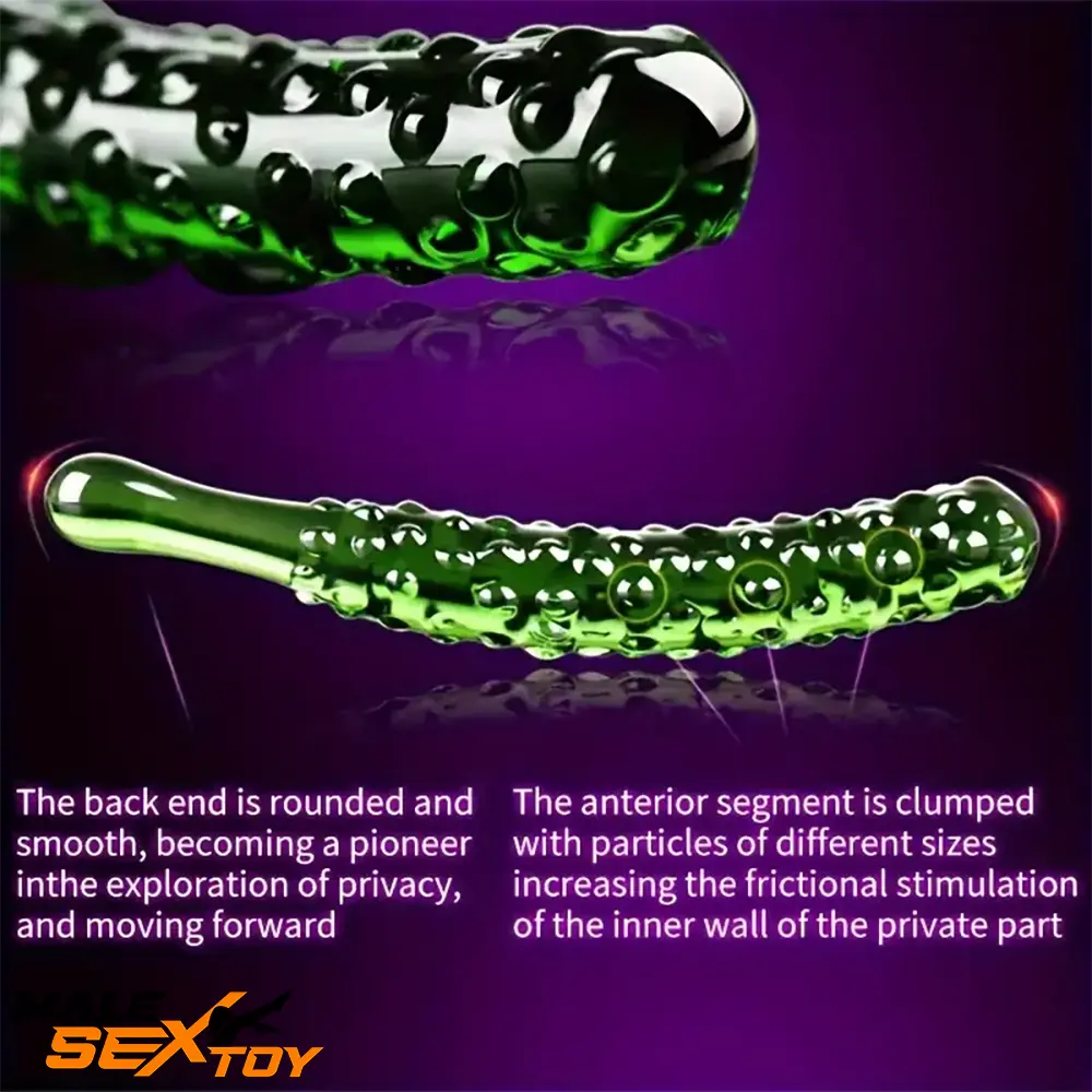 6.2in 7.5in 7.7in Multiple Colors Fruit Vegetable Crystal Glass Anal Dildo Male Sex Toy