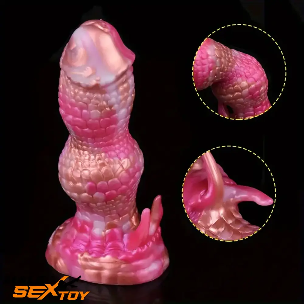 7.08in Fantasy Monster Dragon Silicone Soft Dildo For Couples Female Male Sex Toy