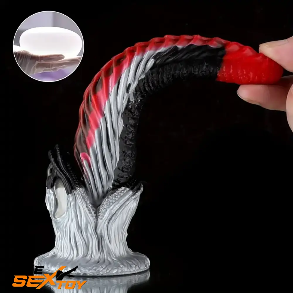 7.09in Silicone Flexible Monster Fantasy Dildo For Couples Female Male Sex Toy